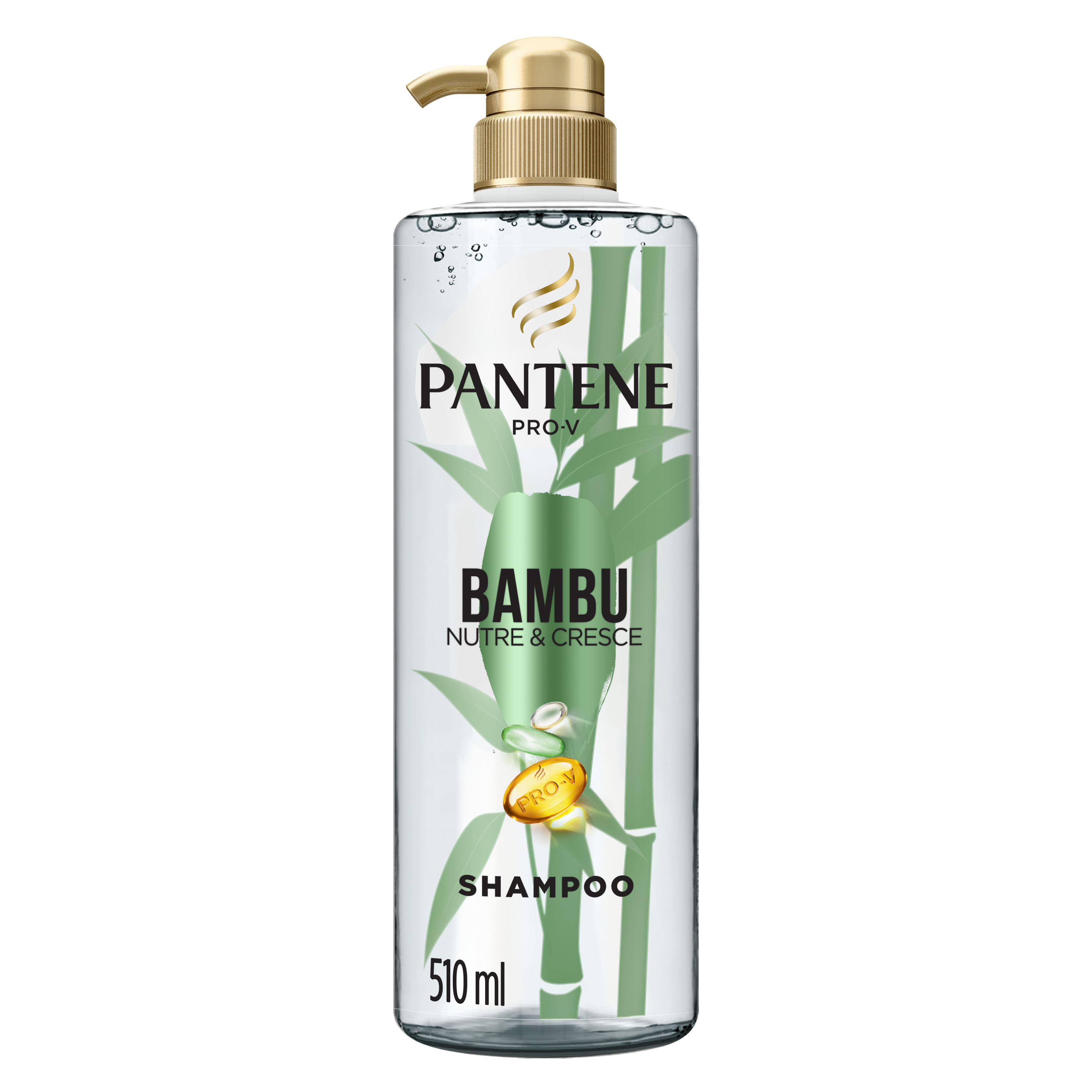 Shampoo Nutrição e Crescimento 510ml Pantene Bambu Antiqueda sem Parabenos