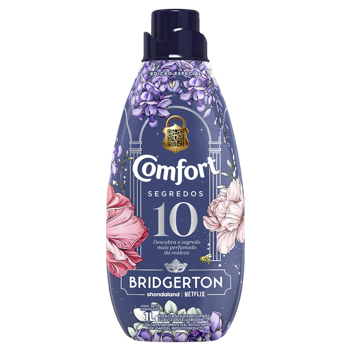 Amaciante Concentrado Comfort Segredos Bridgerton Líquido Opulent Florals 1L