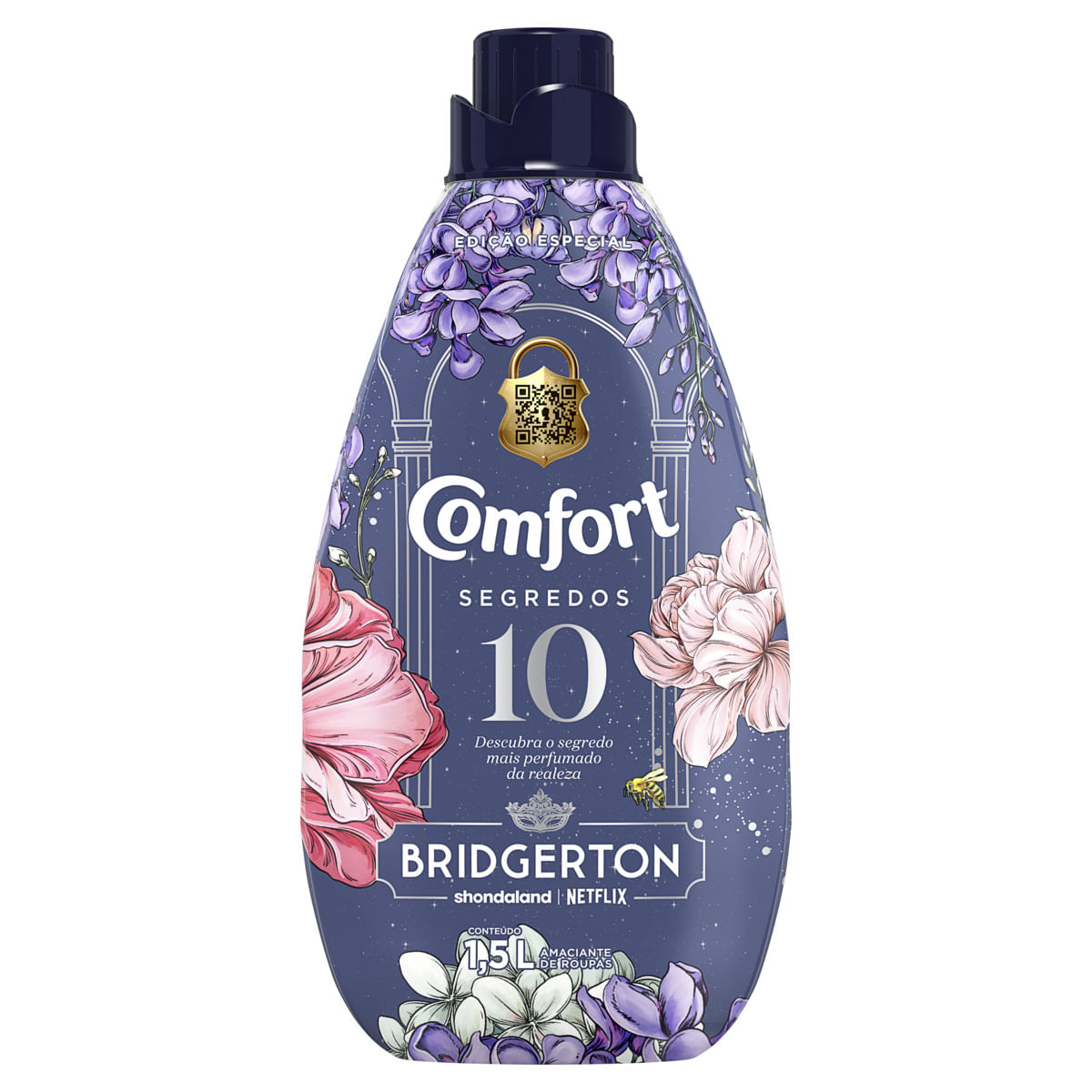 Amaciante Concentrado Comfort Segredos Bridgerton Líquido Opulent Florals 1,5L