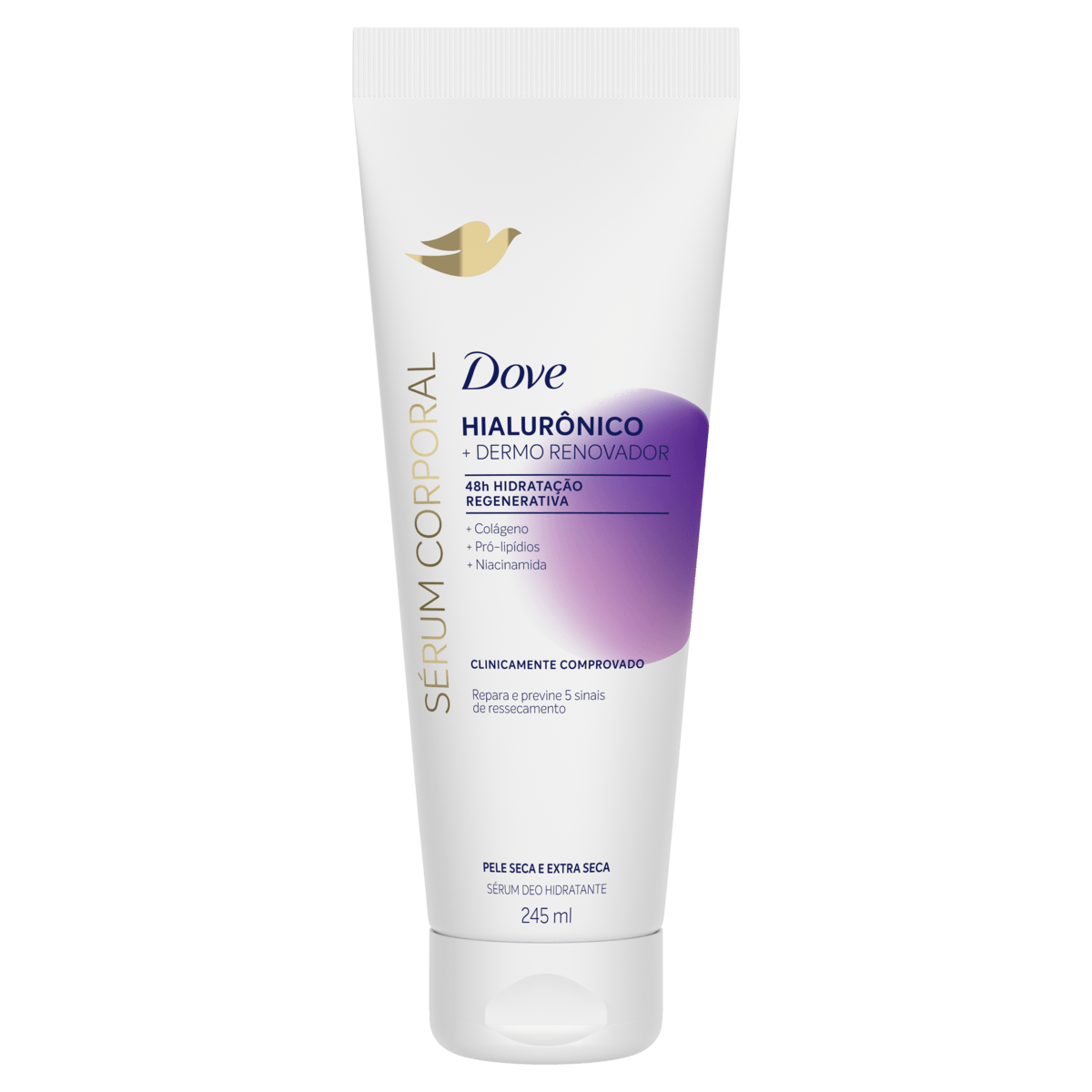 Sérum Corporal Hidratante Vegano Dove Hialurônico + Dermo Renovador 245ml