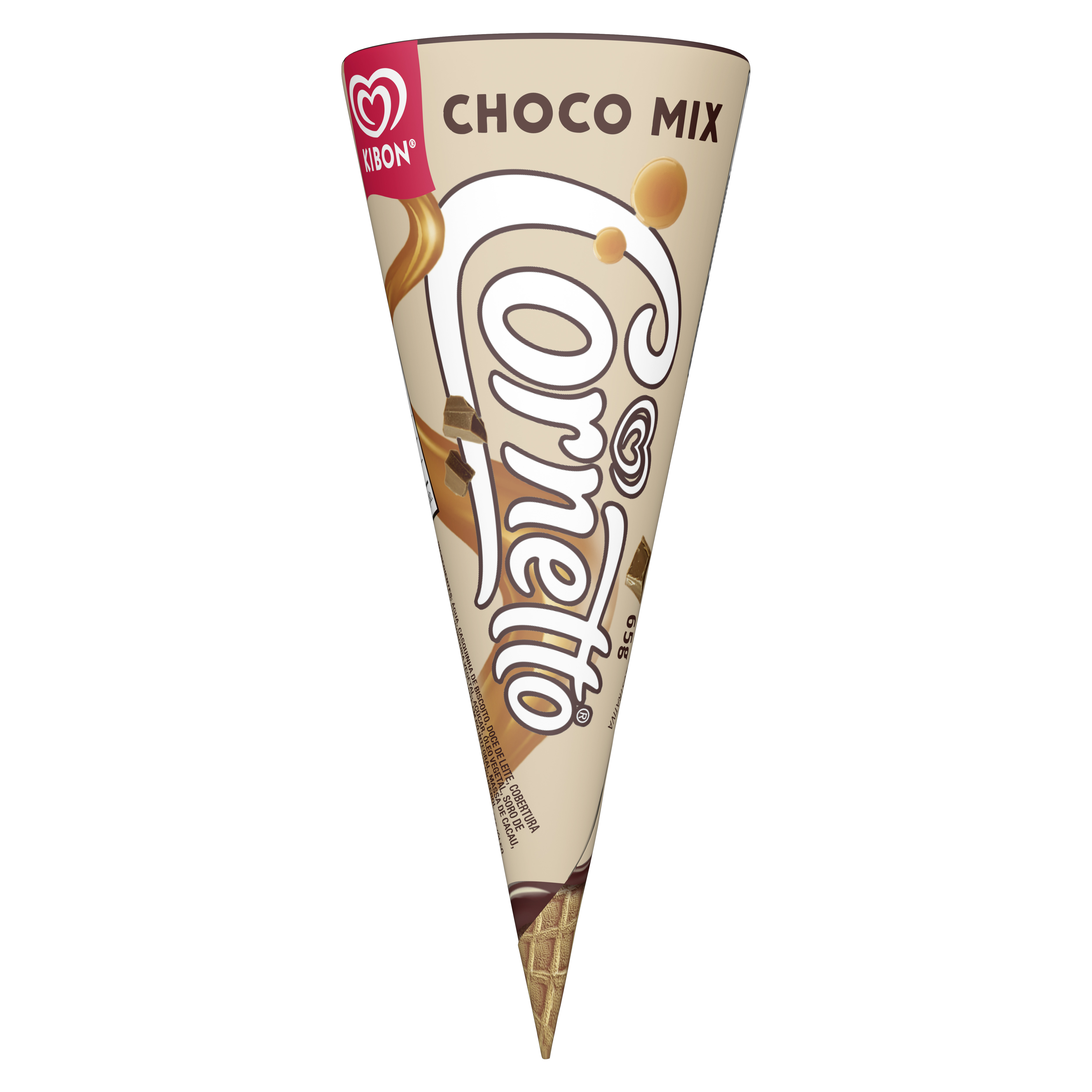 Sorvete Cornetto Chocomix Kibon 65g Cone Crocante