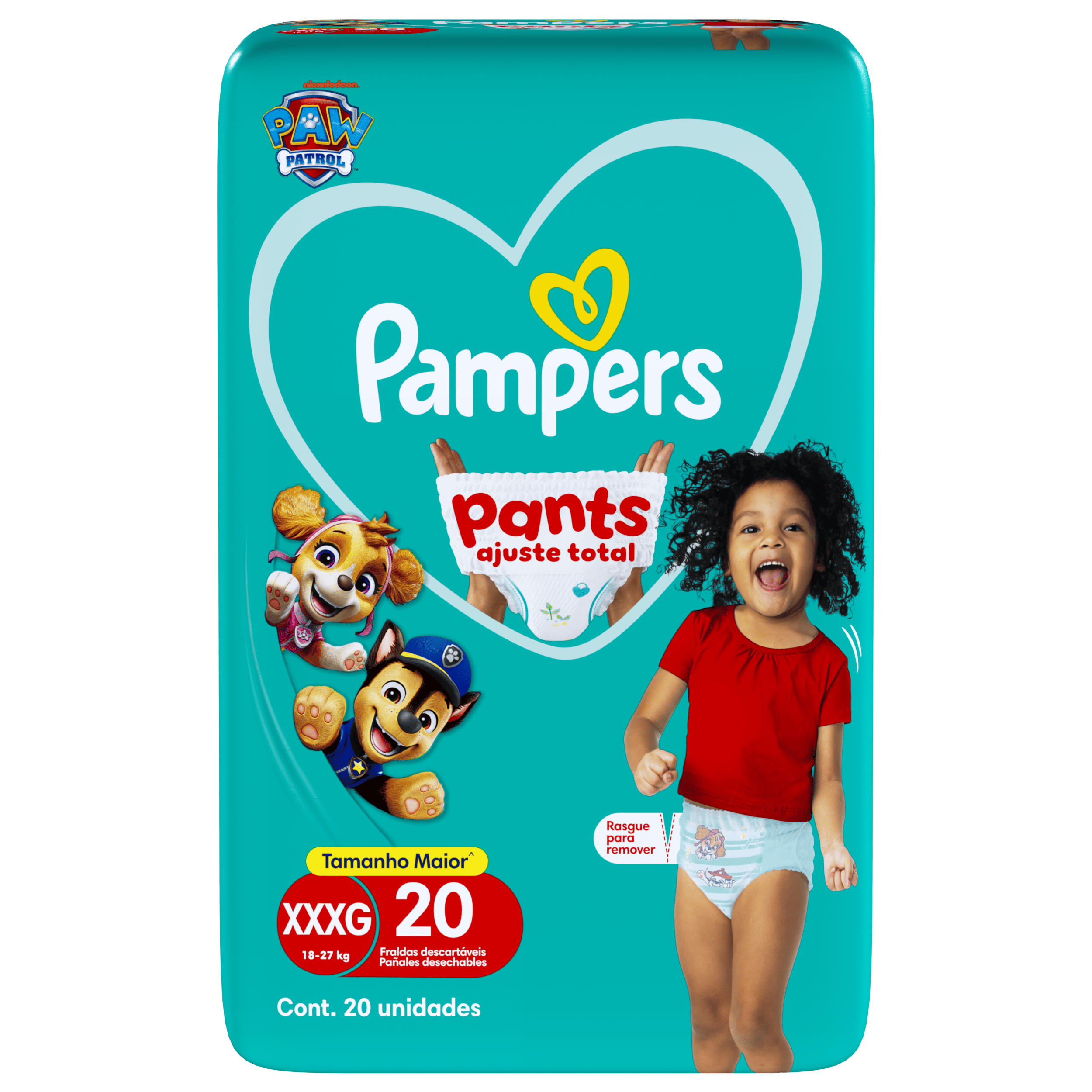 Fralda Descartável Noturna Pampers Pants Mega XXXG 20un 18kg a 27kg