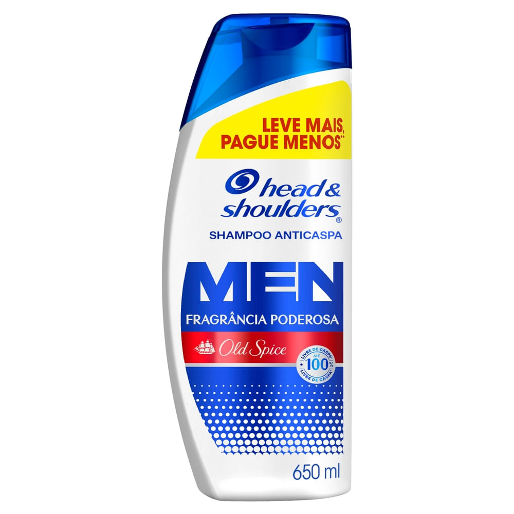 Shampoo Anticaspa 650ml Head & Shoulders Men Old Spice Cabelos Oleosos Masculino