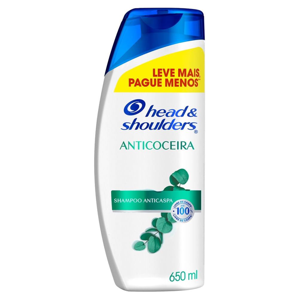 Shampoo Anticaspa Anticoceira 650ml Head & Shoulders com Eucalipto pH Balanceado