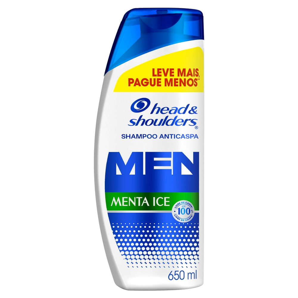 Shampoo Anticaspa 650ml Head & Shoulders Menta Ice Refrescante pH Balanceado