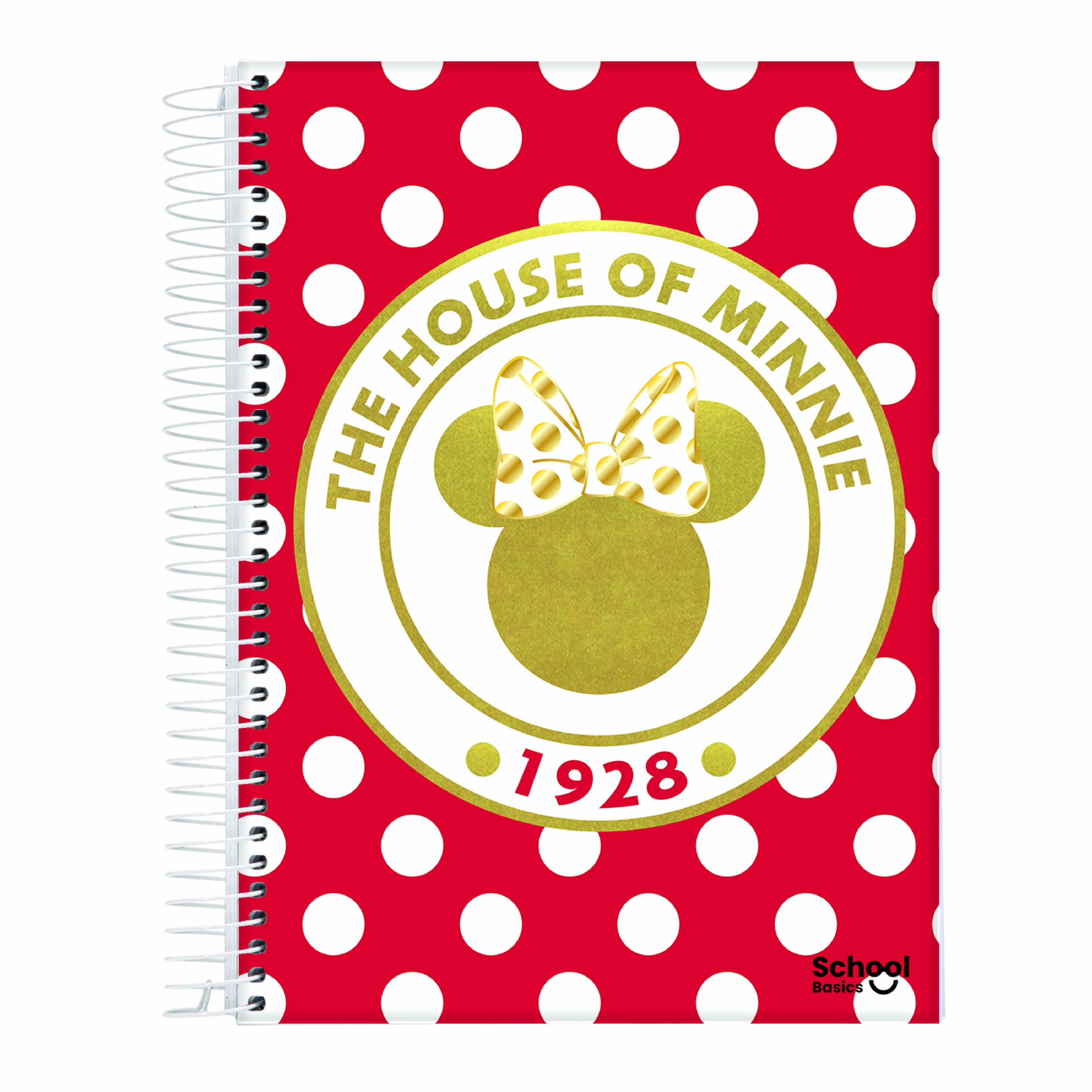 Caderno Universitário Minnie School Basics 10 Matérias 160 Folhas Jandaia Capa Decorada
