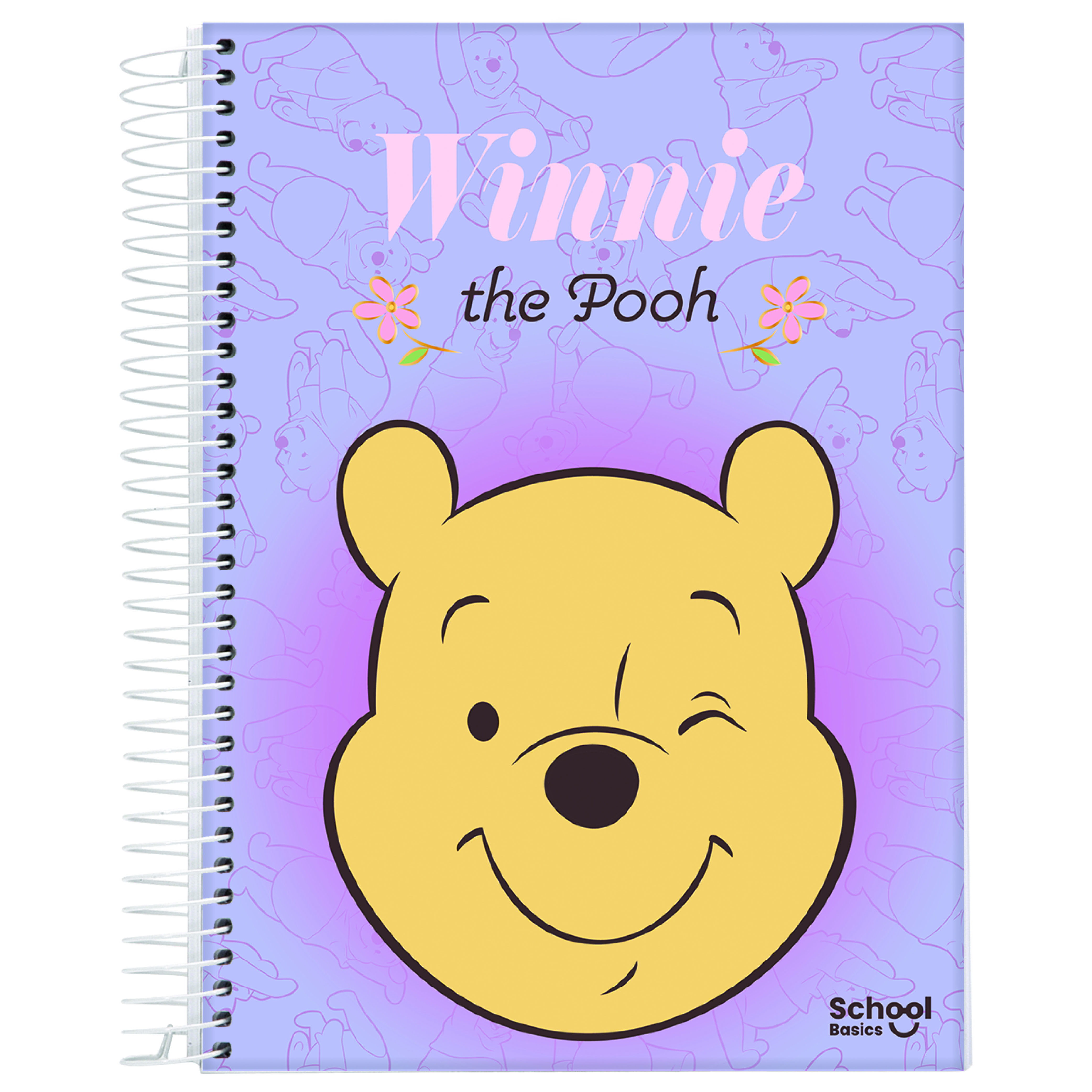 Caderno Universitário Espiral 10 Matérias 160 Folhas Jandaia Pooh Capa Dura