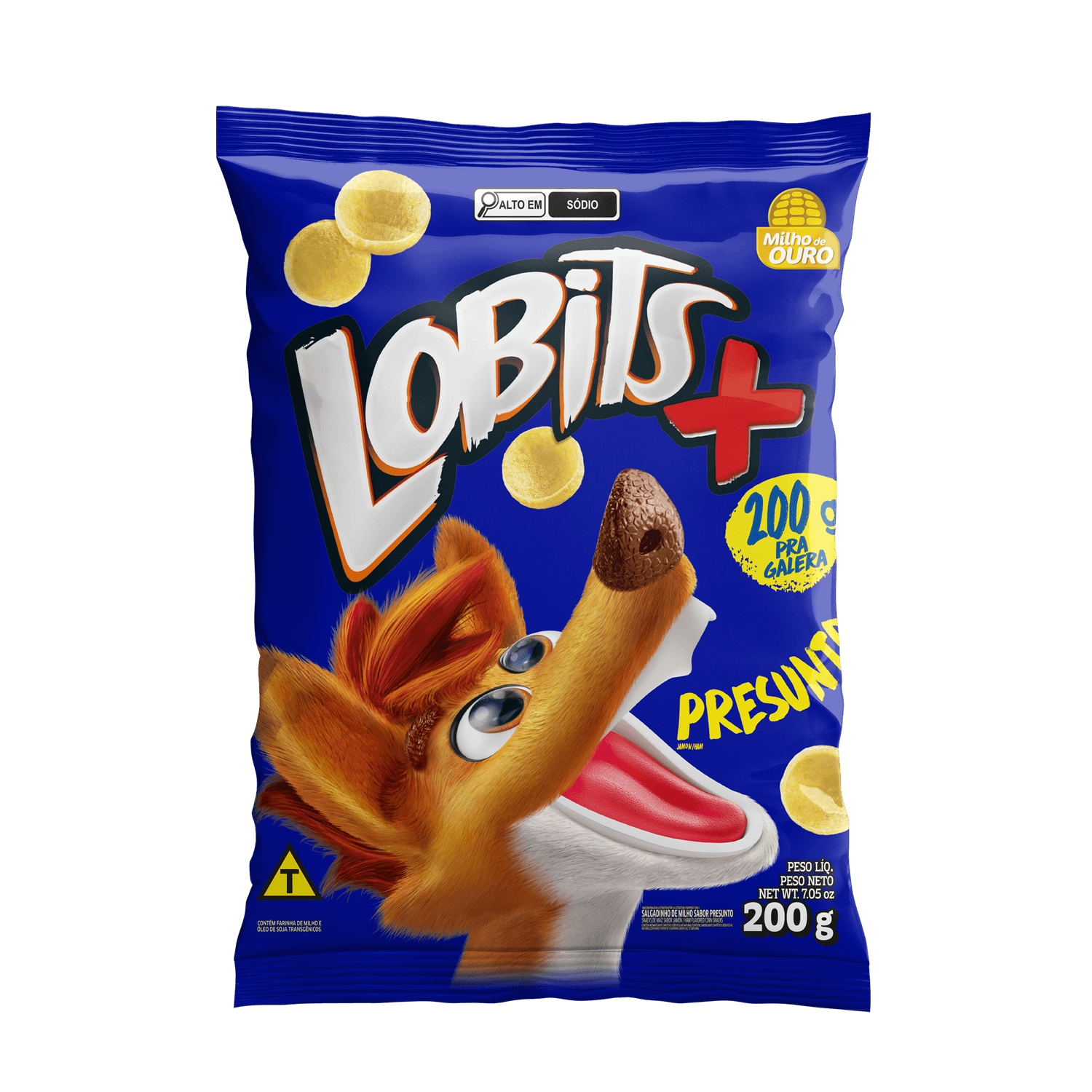 Salgadinho de Milho Presunto Lobits 200g Crocante