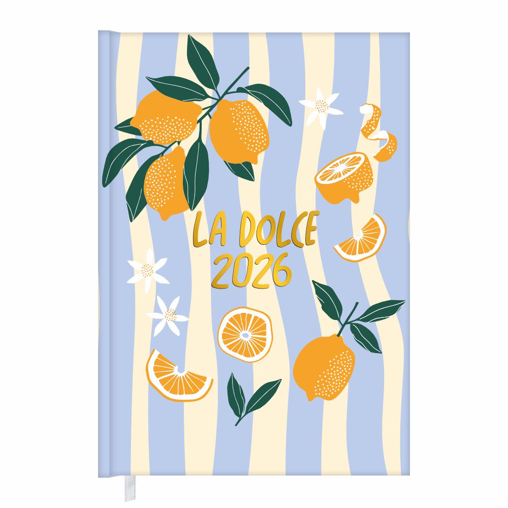Agenda Diária 2026 Safira 13,8x20cm Redoma Capa Dura