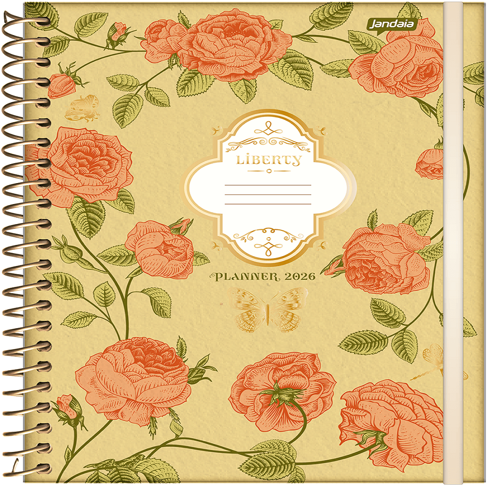 Planner 2026 Liberty 160 Páginas Jandaia Capa Dura