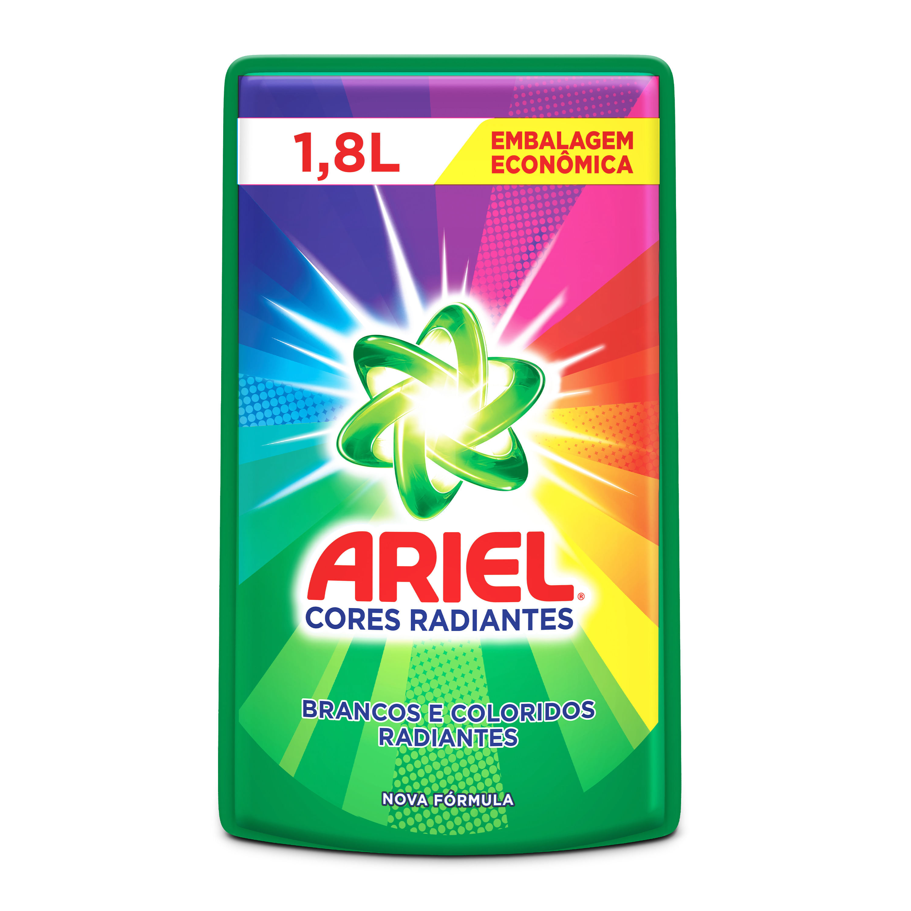 Lava Roupas Líquido Ariel Cores Radiantes Clássico Refil 1,8L