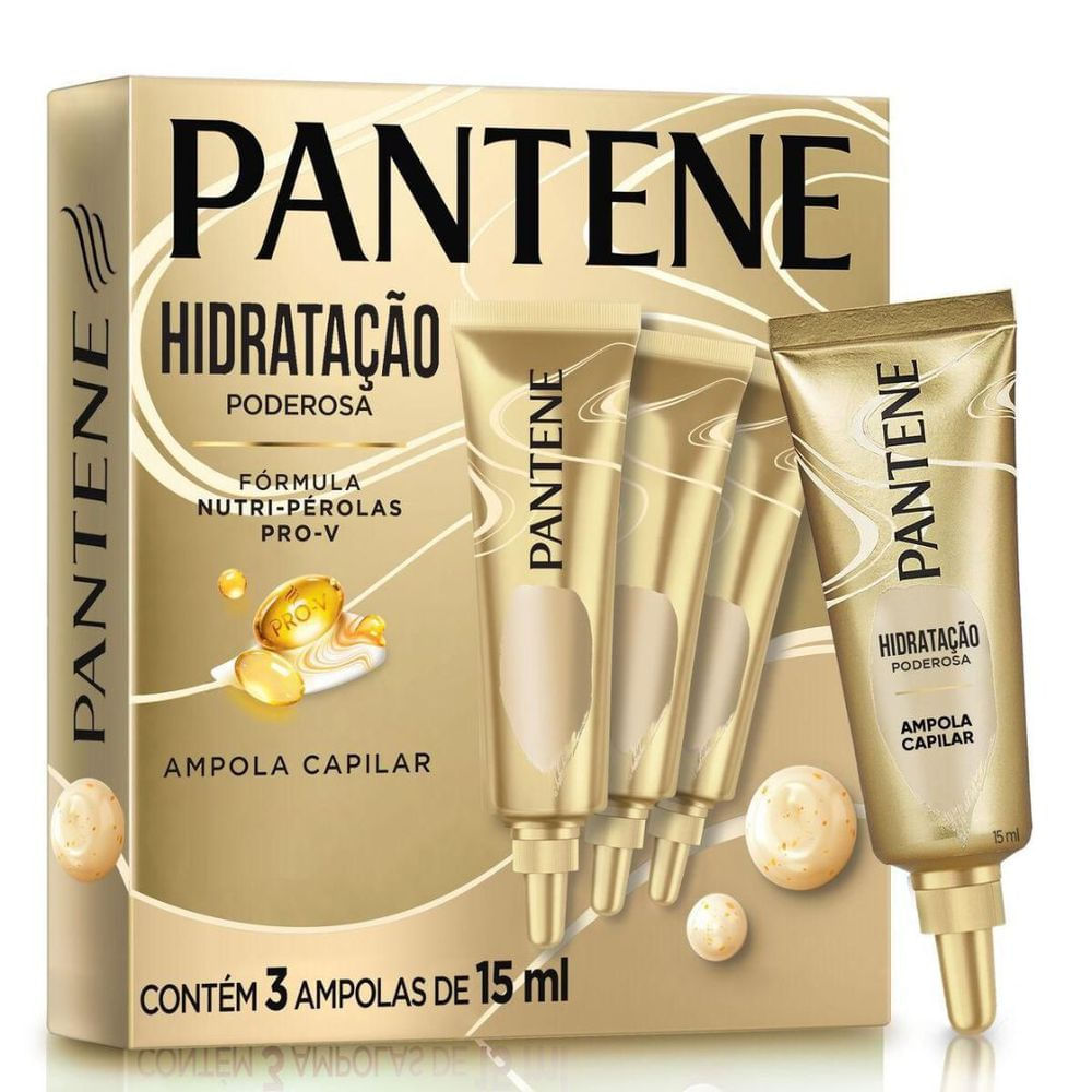 Ampola Capilar Hidratação Profunda 45ml Pantene Pro-V Óleo de Argan Kit 3 Unidades