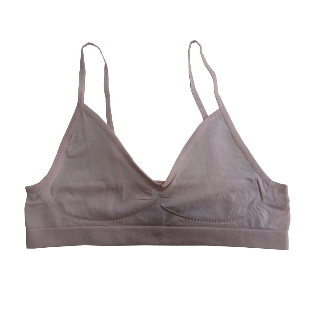 Sutiã Top Liso Basic+ Poliamida Rosa M