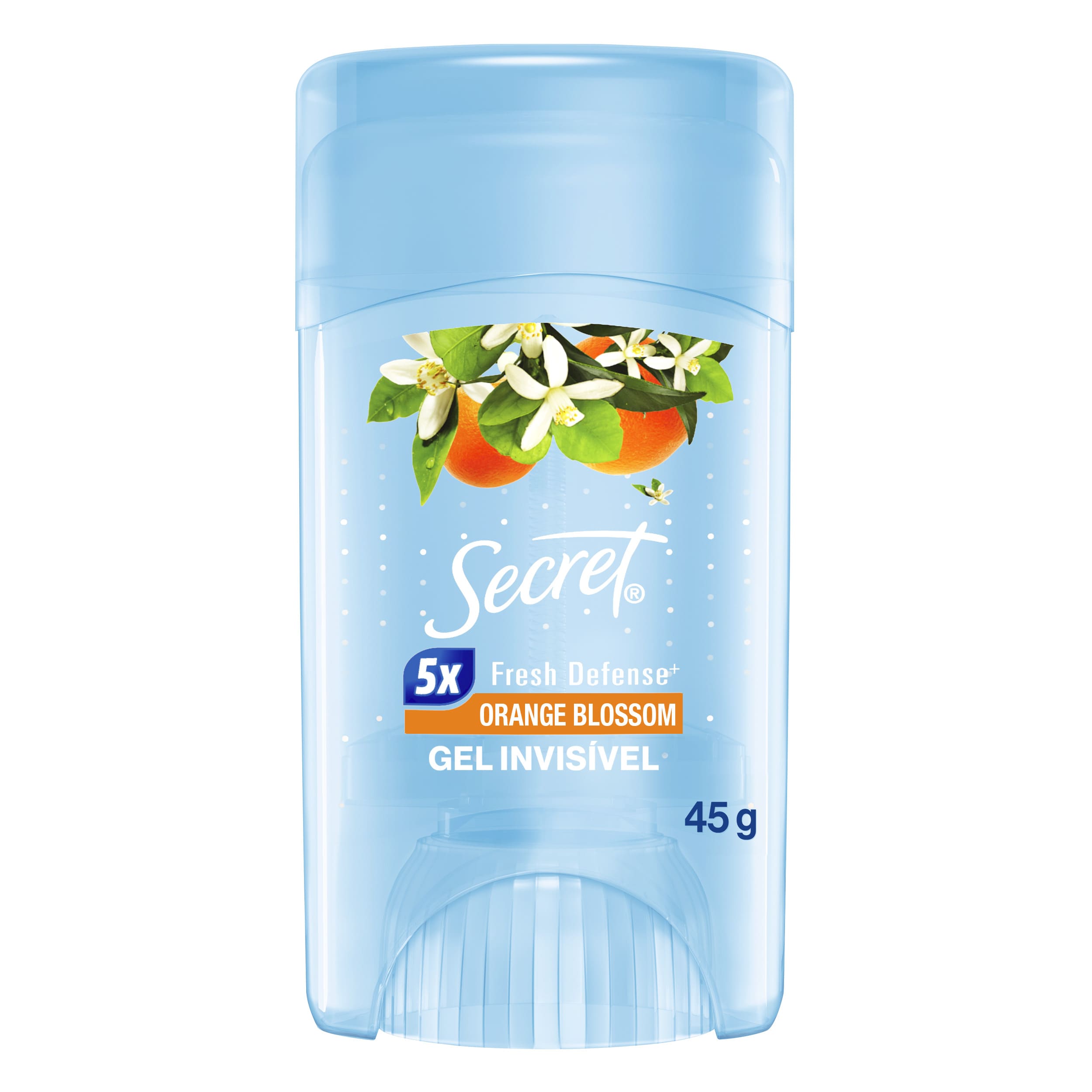 Desodorante em Gel Proteção e Cuidado Flor de Laranjeira 45g Secret Antitranspirante 48h Sem Manchas