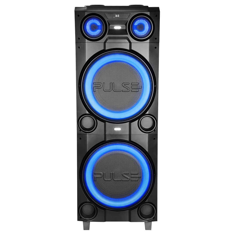 Caixa de Som Bluetooth Pulse Super Torre SP517 2500W RMS TWS LED Bivolt Preto