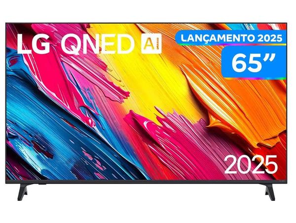 Smart TV 65" LG 4K QNED 65QNED70ASA WebOS 25 α7 AI Processor 4K Gen8 Alexa 3 HDMI 2 USB