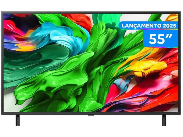 Smart TV 55" LG 4K QNED MiniLED 55QNED85ASG WebOS 25 Processador α8 AI Alexa 4 HDMI