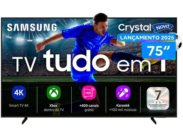 Smart TV 75" Samsung 4K UHD Crystal 75U8600F Tizen 3 HDMI