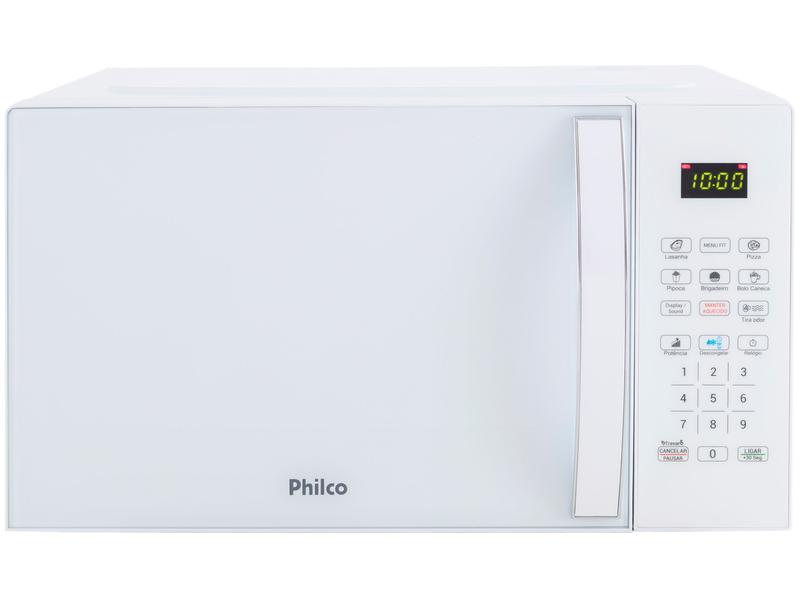 Micro-ondas Philco PMO23BB 20L 1100W Digital Branco com Menu Fit e Tira Odor