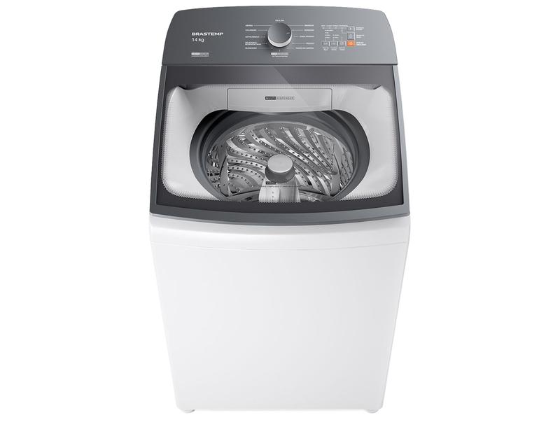 Lavadora de Roupas Brastemp 14kg 12 Programas Branca BWJ14AB Cesto Inox 110V/220V