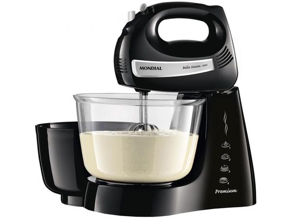 Batedeira Mondial 400W Bella Massa B-23 NP Batedeira Mondial 500W Bella Massa B-23 NP