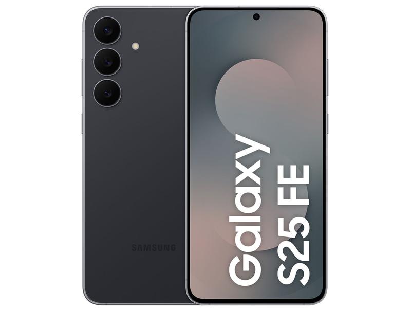 Smartphone Samsung Galaxy S25 FE 128GB 5G 8GB RAM JetBlack 6,7" Câm. Tripla + Selfie 12MP