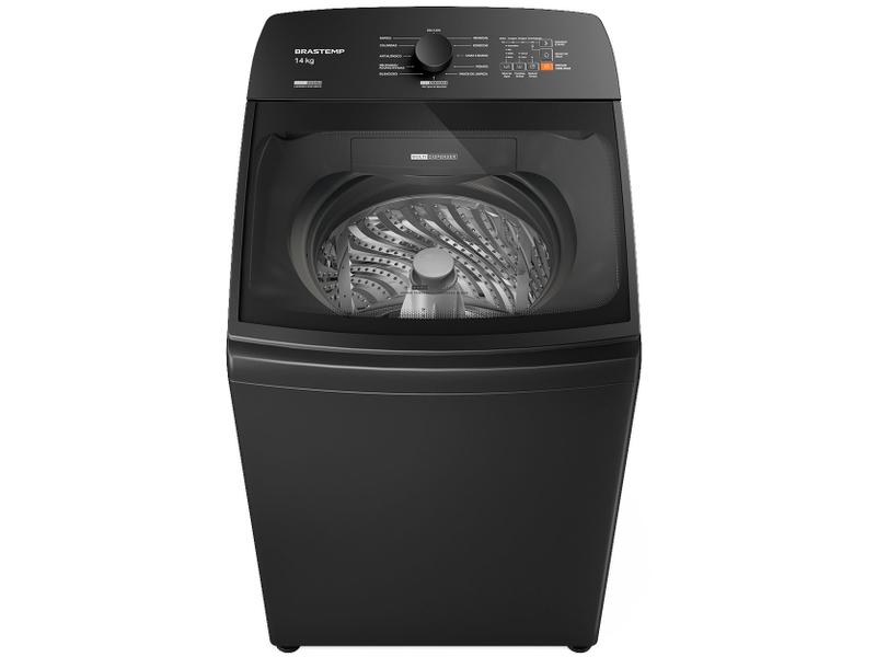 Lavadora de Roupas Brastemp 14kg BWJ14A9 12 Programas Cesto Inox Cinza Platinum