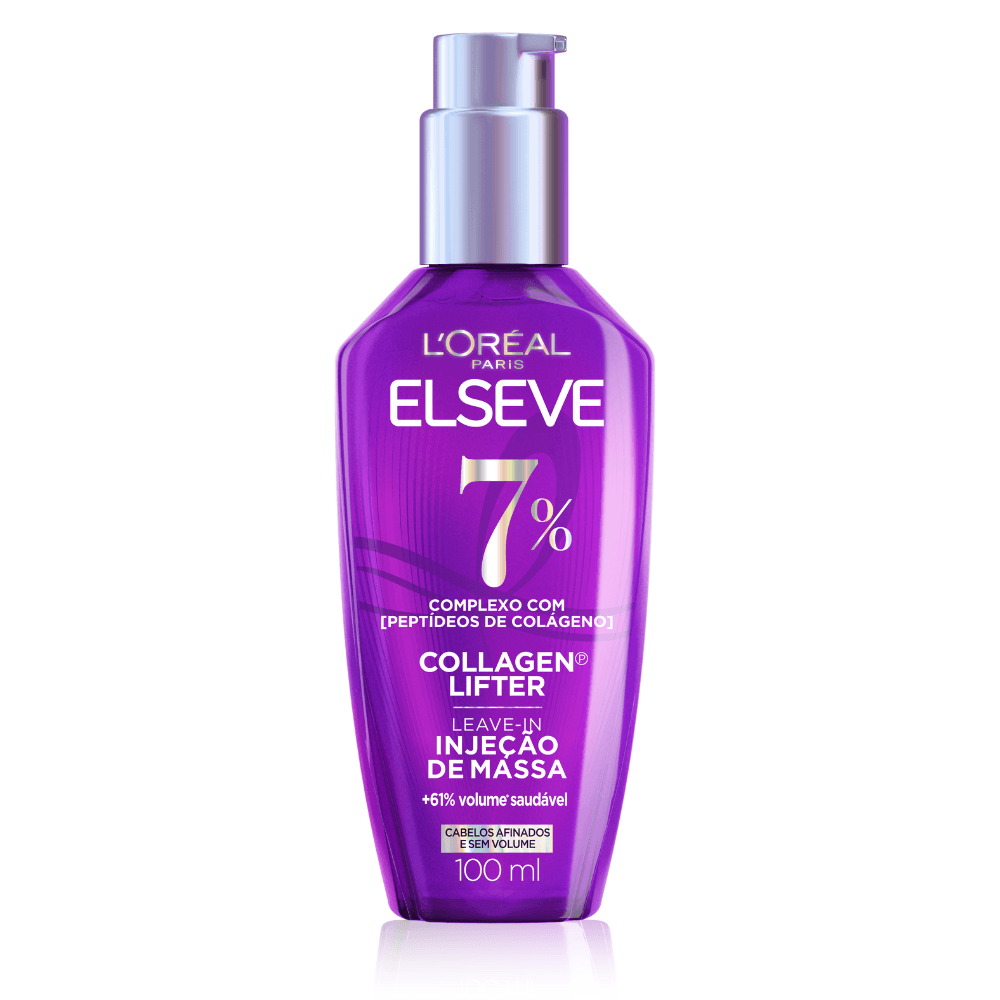 Sérum Capilar Encorpa e Reestrutura 100ml Elseve Colágeno Lifter para Cabelos Finos e Ralos