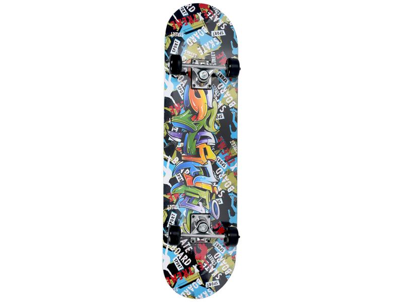 Skate Street Infantil com Kit de Proteção Lulie Sport ML001 Preto Unissex