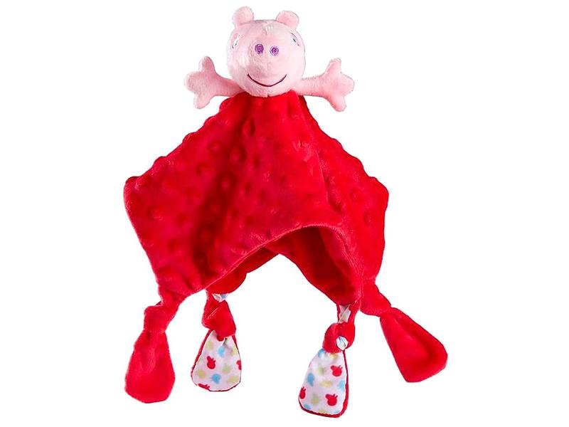 Pelúcia Naninha Infantil Peppa Pig Sunny Minha Primeira Pelúcia Mantinha 27cm