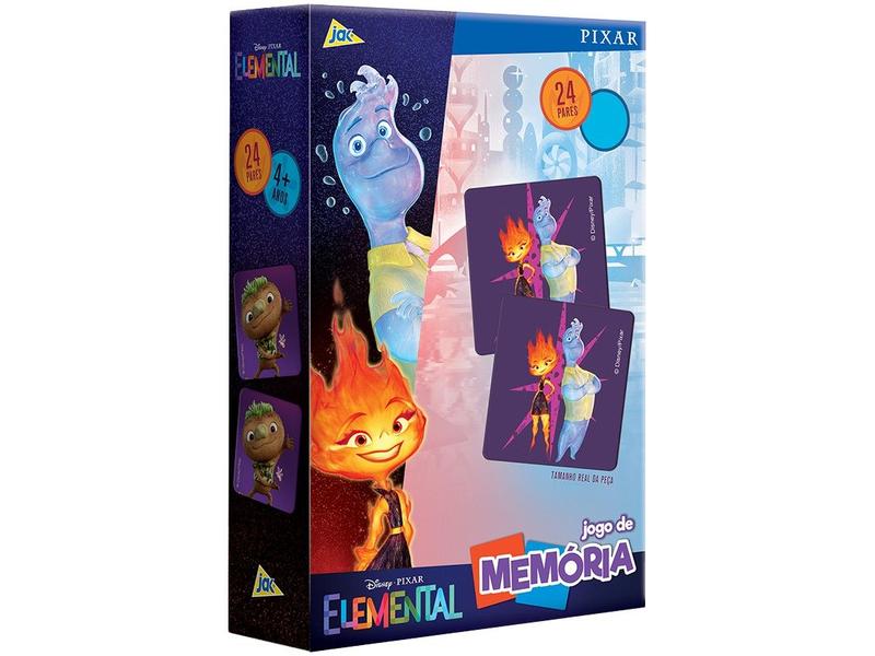 Jogo da Memória Infantil Elemental Toyster Jak 24 Pares 4 Anos