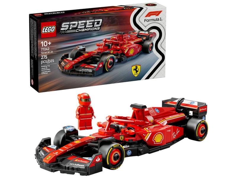 Blocos de Montar Criativo Lego Speed Champions Carro de Corrida Ferrari SF-24 F1 275 Peças