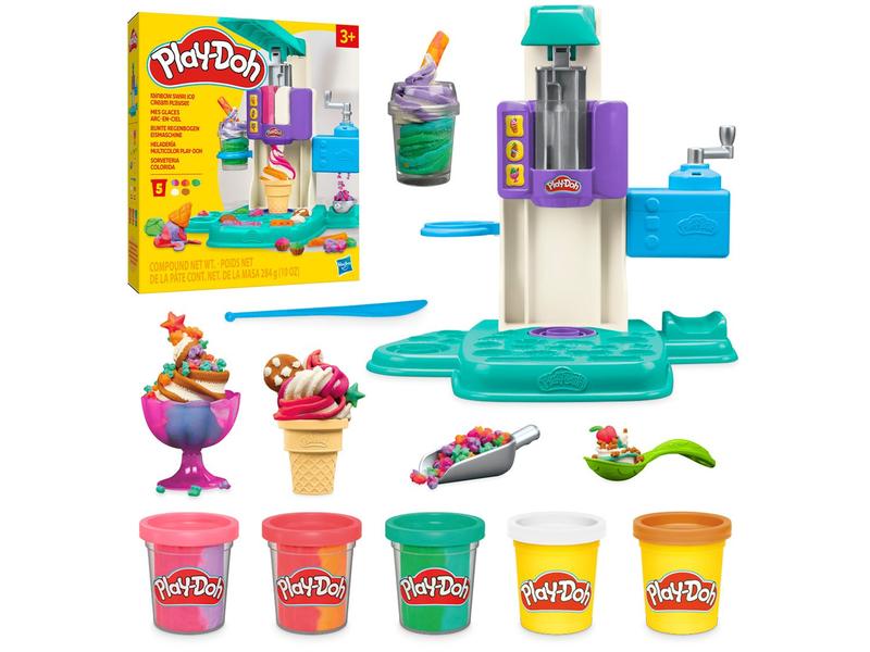 Massa de Modelar Criativa Hasbro Play-Doh Sorveteria Colorida