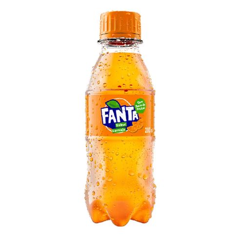 Refrigerante Laranja Fanta 200ml Garrafa PET Sem Conservantes