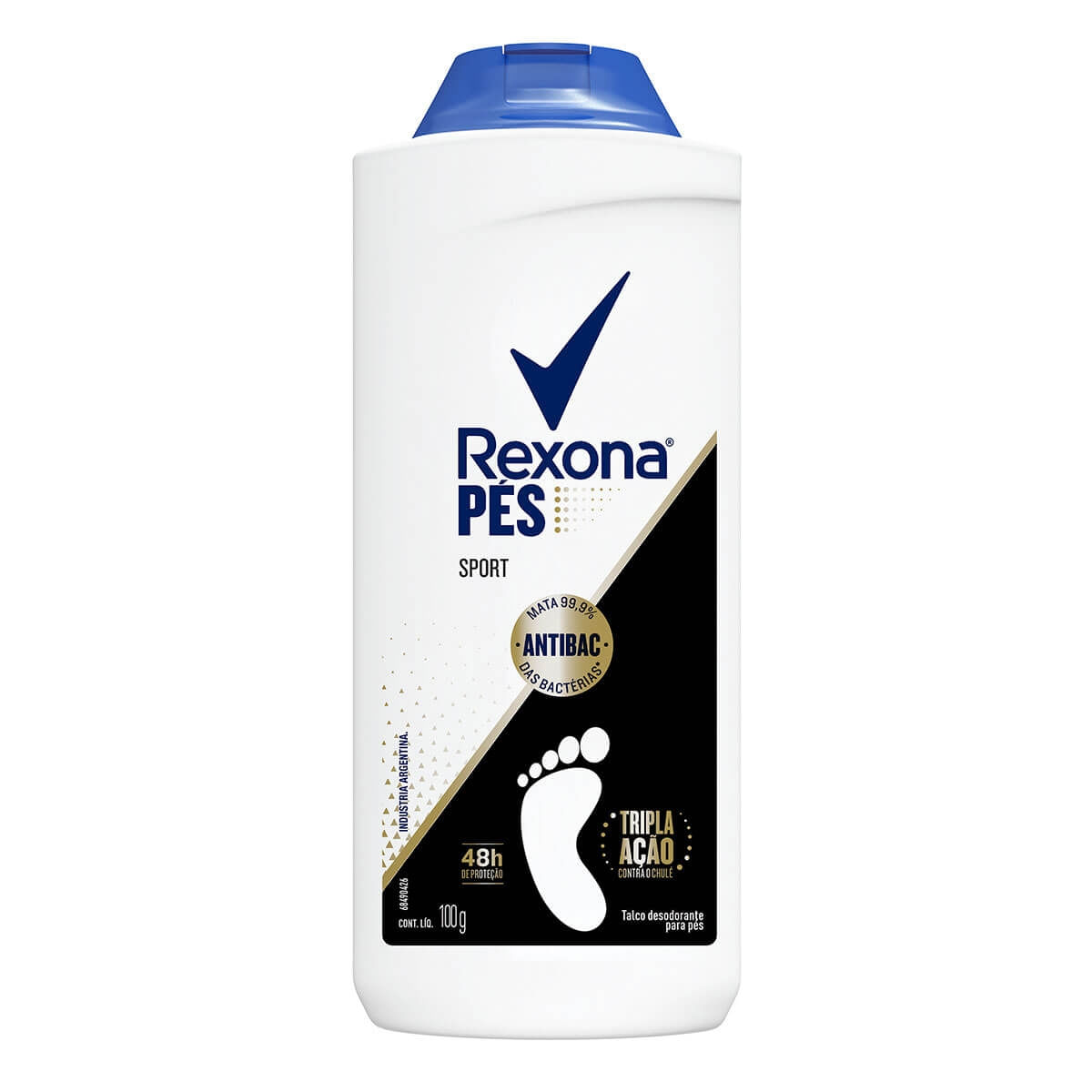 Talco para Pés Efficient Sport 100g Rexona Antibacteriano 48h Unissex