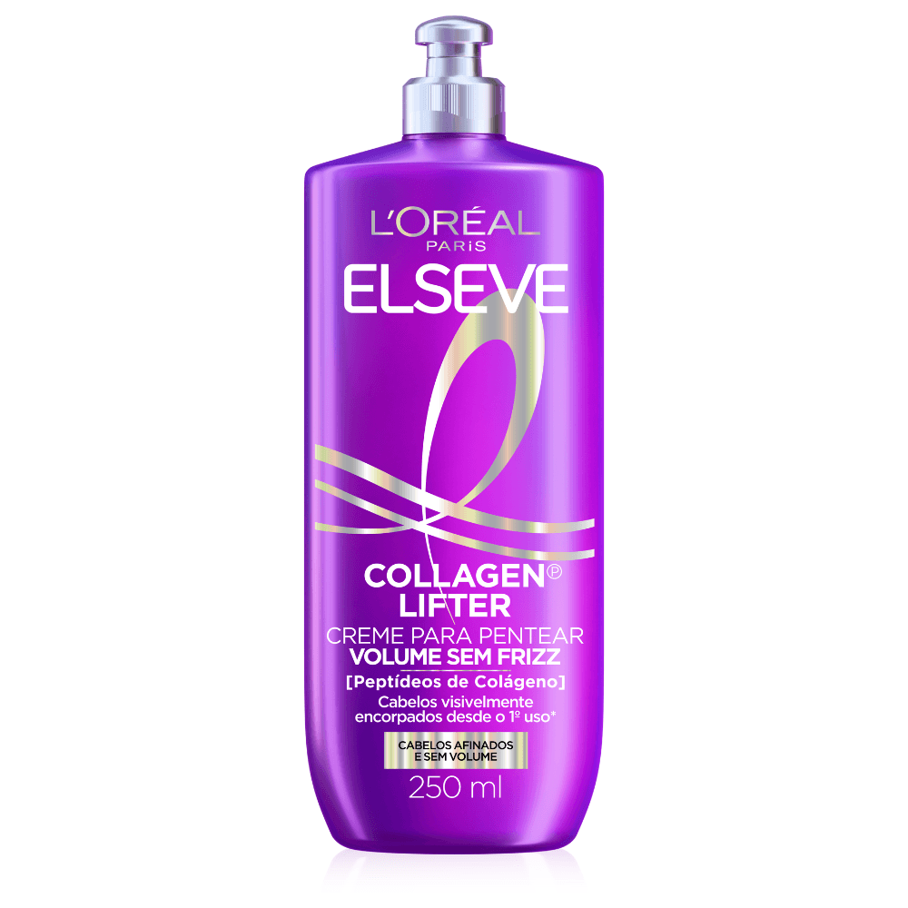 Creme para Pentear Volume e Redensificação 250ml Elseve Collagen Lifter Proteção Térmica