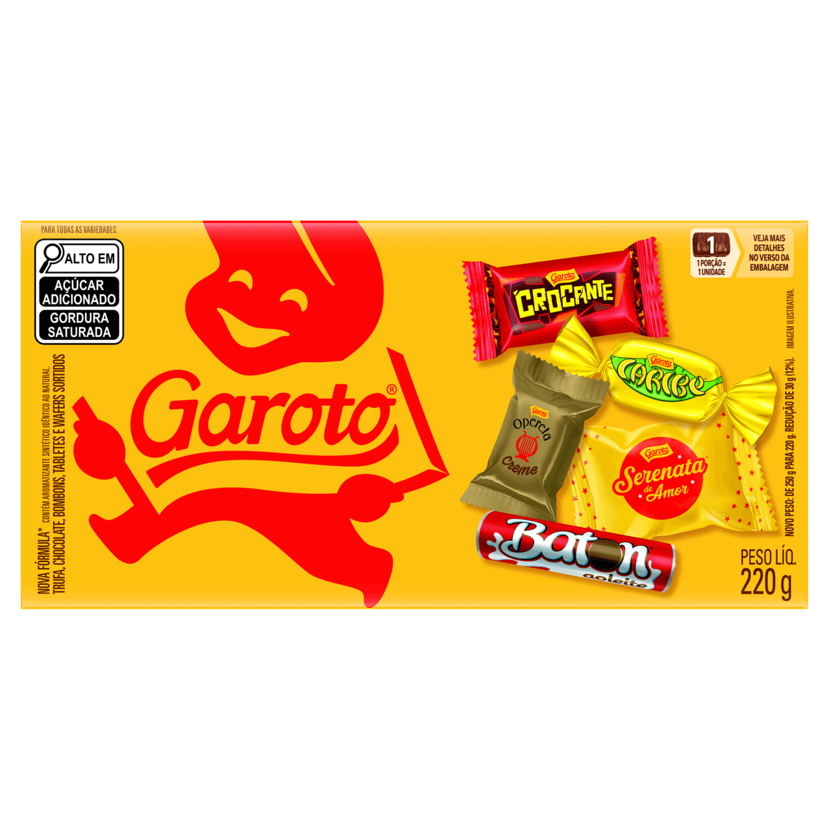Caixa de Bombom Garoto Sortido 220g