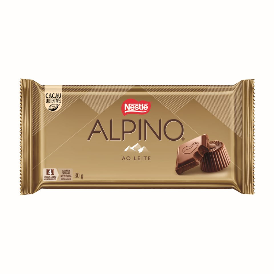 Chocolate ao Leite Alpino Nestlé 80g Cremoso