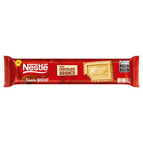 Biscoito Chocolate Branco Nestlé ChocoBiscuit 78g Crocante