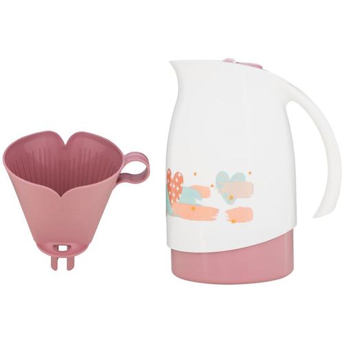 Bule de Café Termic Branco e Rosa 700ml