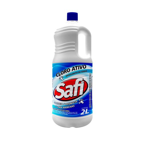 Alvejante Cloro Ativo Safi Líquido 2L