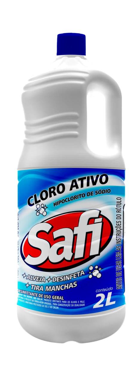 Alvejante Cloro Ativo Safi Líquido 2L