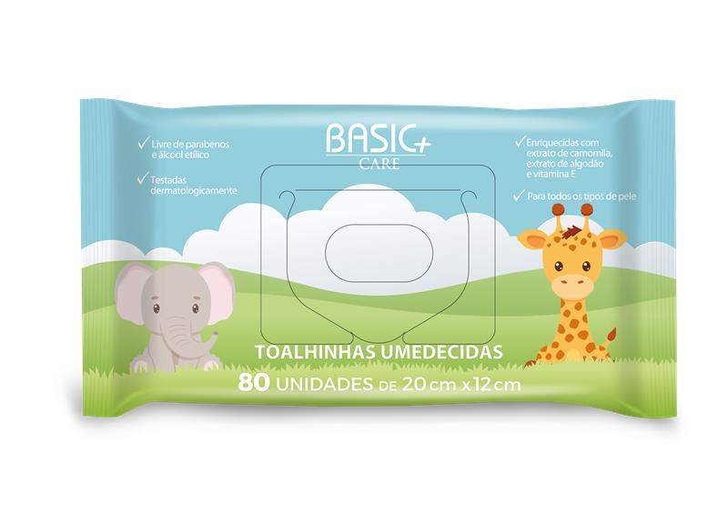 TOALHINHAS UMEDECIDAS 80UN BASIC + CARE CAMOMILA