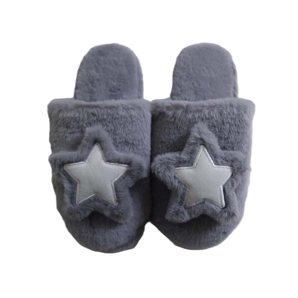 Chinelo de Quarto Pantufa Cinza Basic+ Nº 37/38