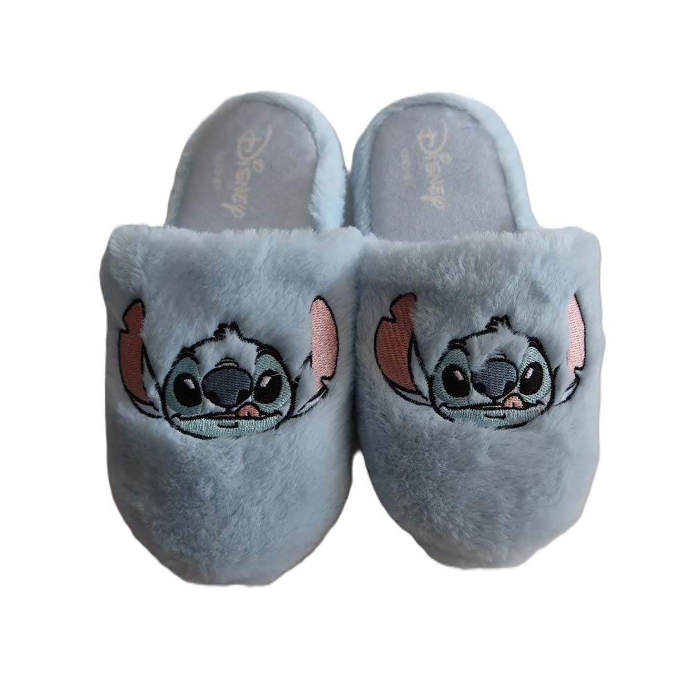 Pantufa Feminina Stitch Fechada Azul Basic+ Nº 31/32