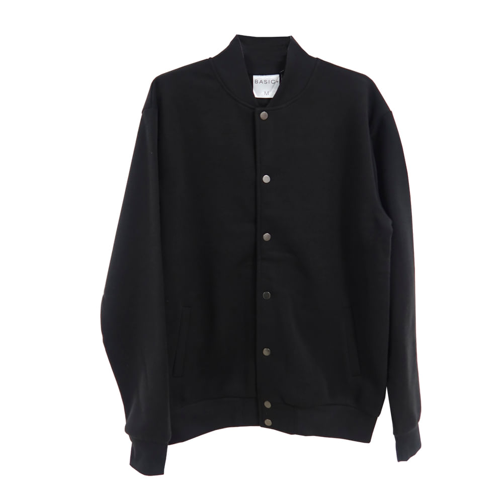 Casaco Bomber Masculino Basic+ Poliéster Preto