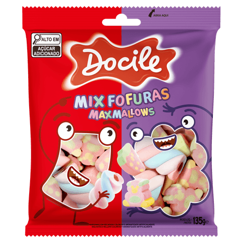 Marshmallow Mix Fofuras MaxMallows Docile 135g sem Glúten