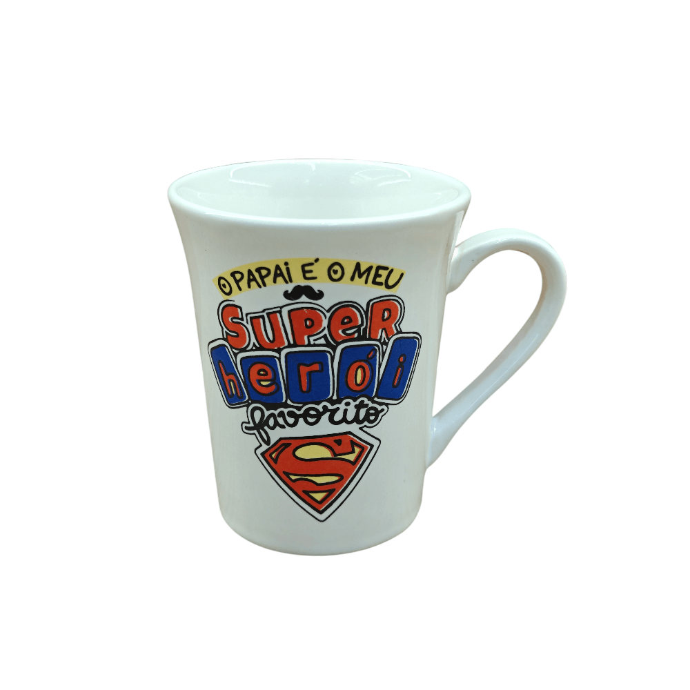 Caneca Cerâmica 330ml Casual Home Dia dos Pais Branca
