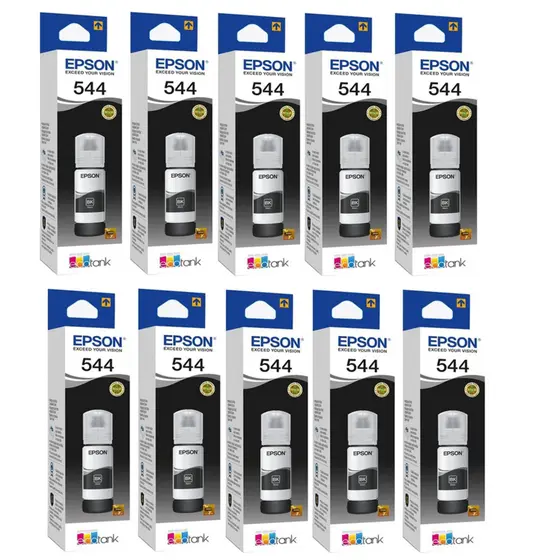 Kit 12 Refil Tinta Para T544 L3110 L3250 L3150 Preto
