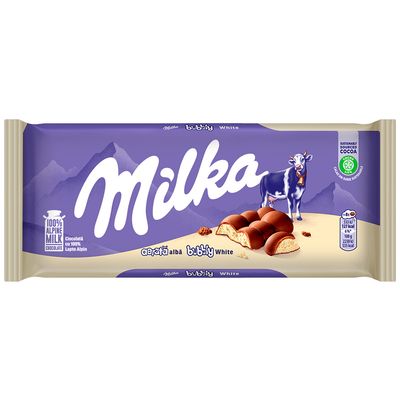 Milka Barra Chocolate Branco Aerado Bubbly 95g